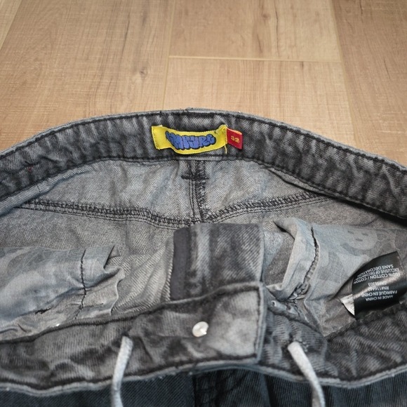 Empyre men's Loose Fit baggy Light Wash black Skate Jeans size 32x30 - Picture 3 of 8